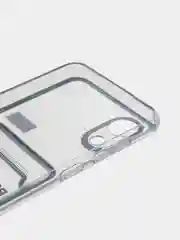 Темно-синий чехол Samsung Galaxy A03 Core, прозрачный, с карманом для карты, с рисунком
