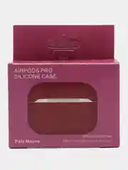 Багровый силиконовый чехол для наушников AirPods Pro