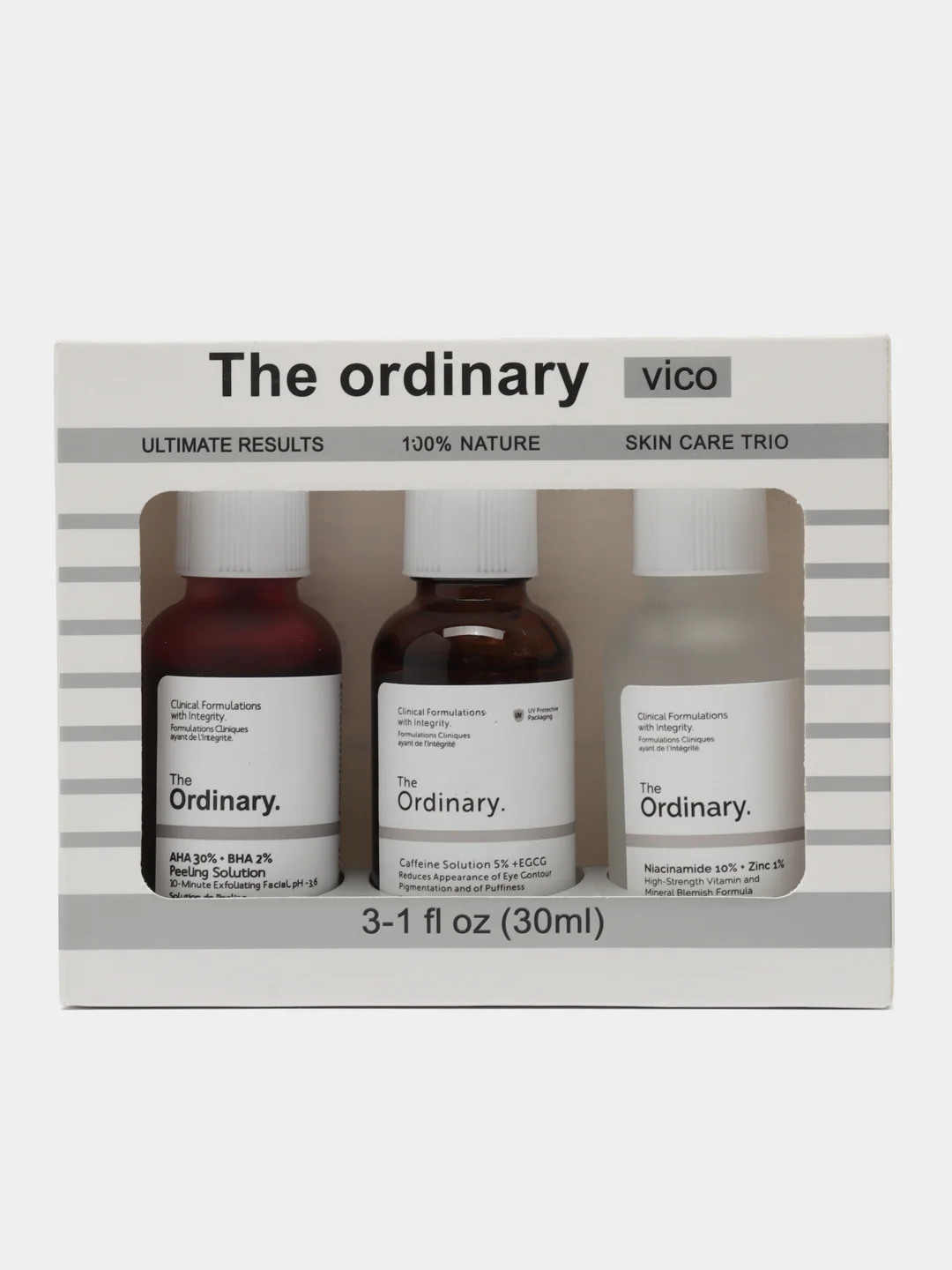 Белый подарочный набор сывороток для лица Ordinary, 3 штуки, 30 мл