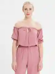 Карамельный летний женский костюм двойка с топом и брюками палаццо