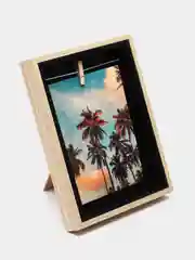 Рамка, фоторамка, 13 х 18 см, для фотографий, грамот из МДФ Brauberg, с прищепкой, 391290