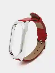 Красный ремешок для Xiaomi Mi Band 8 кожаный фитнес браслет ксяоми ми банд