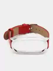 Красный ремешок для Xiaomi Mi Band 8 кожаный фитнес браслет ксяоми ми банд