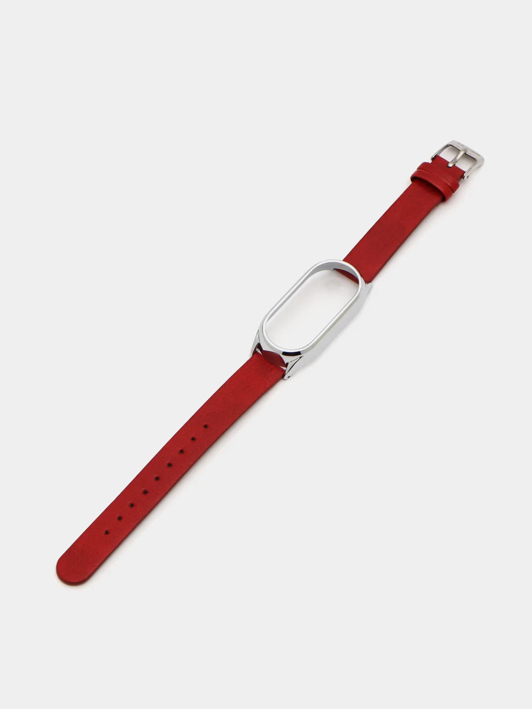 Красный ремешок для Xiaomi Mi Band 8 кожаный фитнес браслет ксяоми ми банд