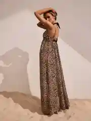 Оранжевый платье женское пляжное из принтованного шифона Infinity Lingerie
