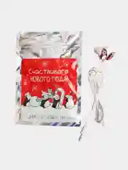 Проводные наушники и значок, детские, в пакете, 1,2 м