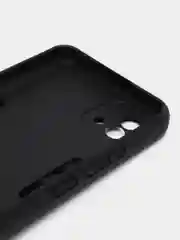 Угольный чехол противоударный для Realme C11 2021 / C20 (Реалми С20), с металлической подставкой