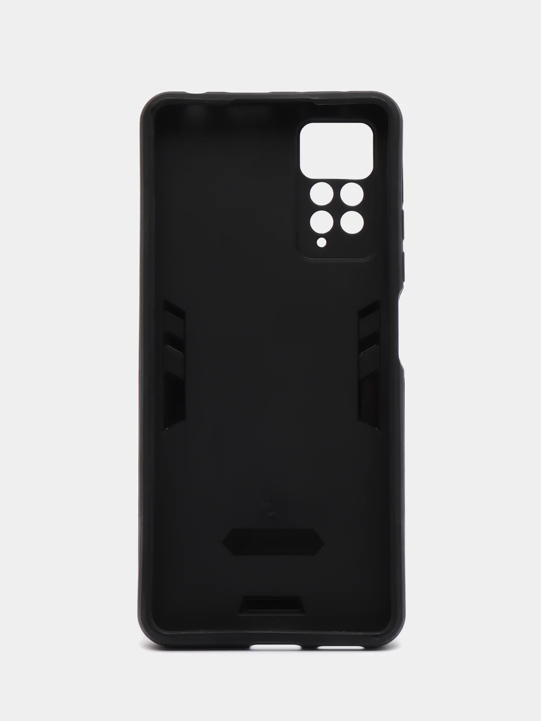 Угольный чехол противоударный Xiaomi Redmi Note 11 Pro / Note 12 с металлической подставкой