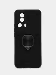 Черный чехол для Xiaomi 13 Lite, Сяоми 13 Лайт, с металлической подставкой