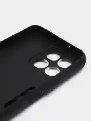 Угольный чехол для Honor X6 / Honor X8 5G, противоударный, с металлической подставкой-кольцом