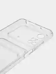 Прозрачный чехол с карманом для карт Xiaomi Poco M4 Pro 4G, прозрачный, силиконовый