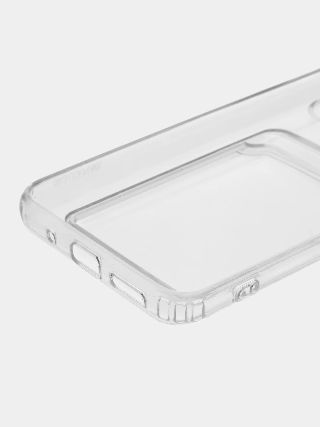 Чехол с карманом для карт Xiaomi Poco C40, прозрачный, силиконовый