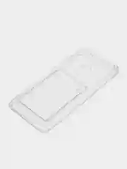 Чехол с карманом для карт Xiaomi Poco C40, прозрачный, силиконовый