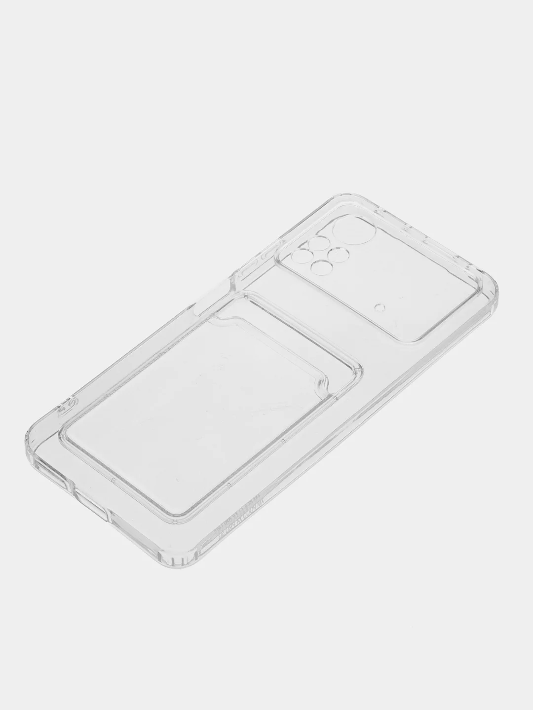 Прозрачный чехол с карманом для карт Xiaomi Poco X4 Pro 5G 2022, прозрачный, силиконовый