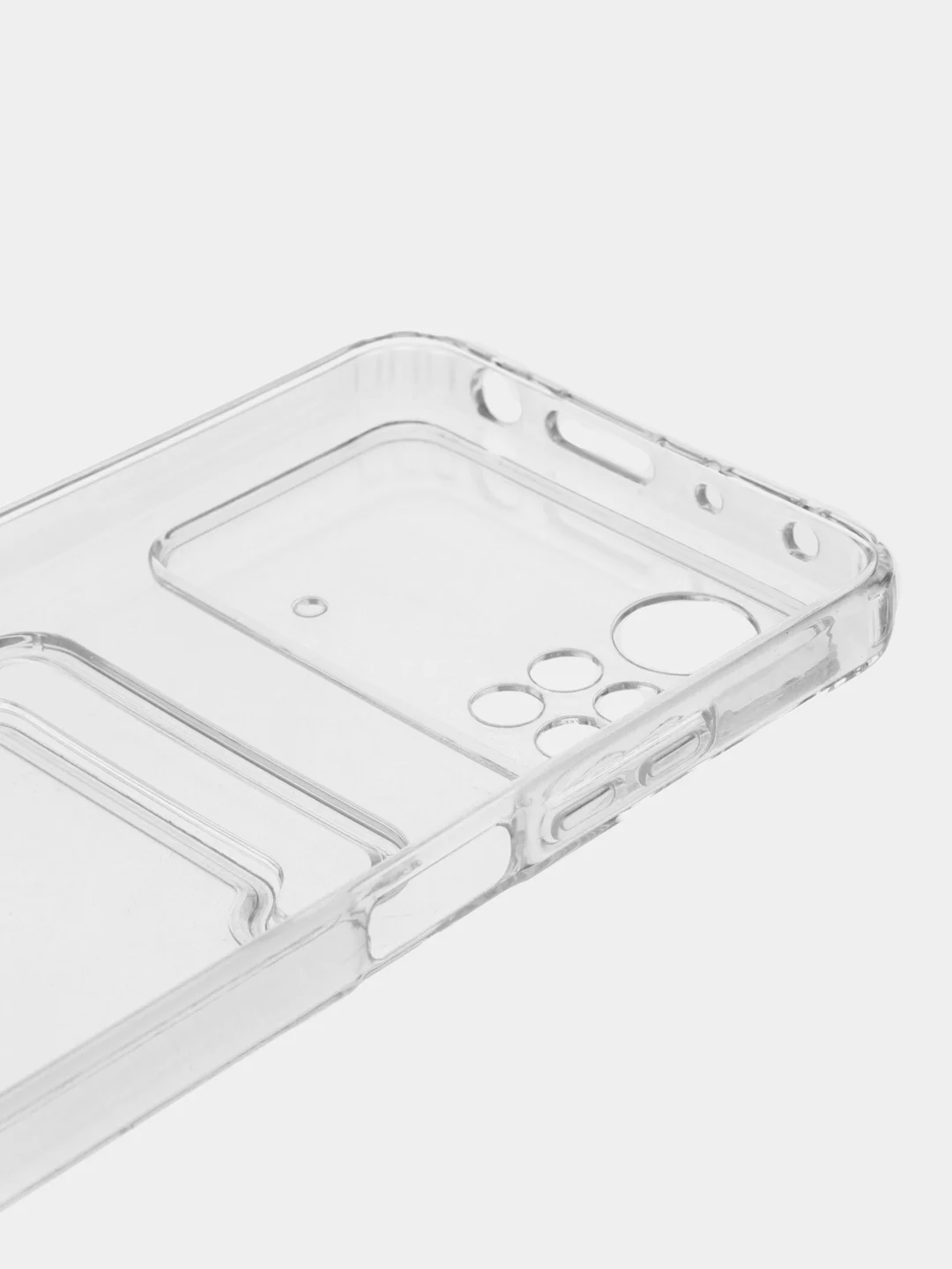 Прозрачный чехол с карманом для карт Xiaomi Poco X4 Pro 5G 2022, прозрачный, силиконовый