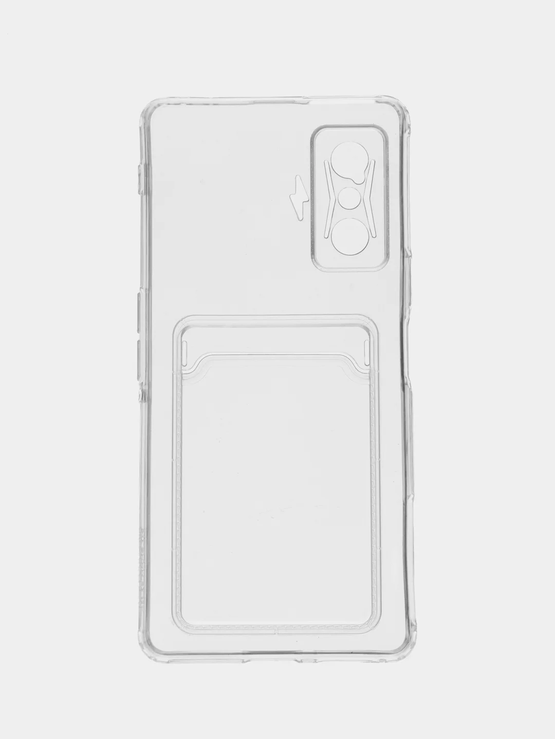 Прозрачный чехол с карманом для карт Poco F4 Gt/Redmi K50 Gaming, прозрачный, силиконовый