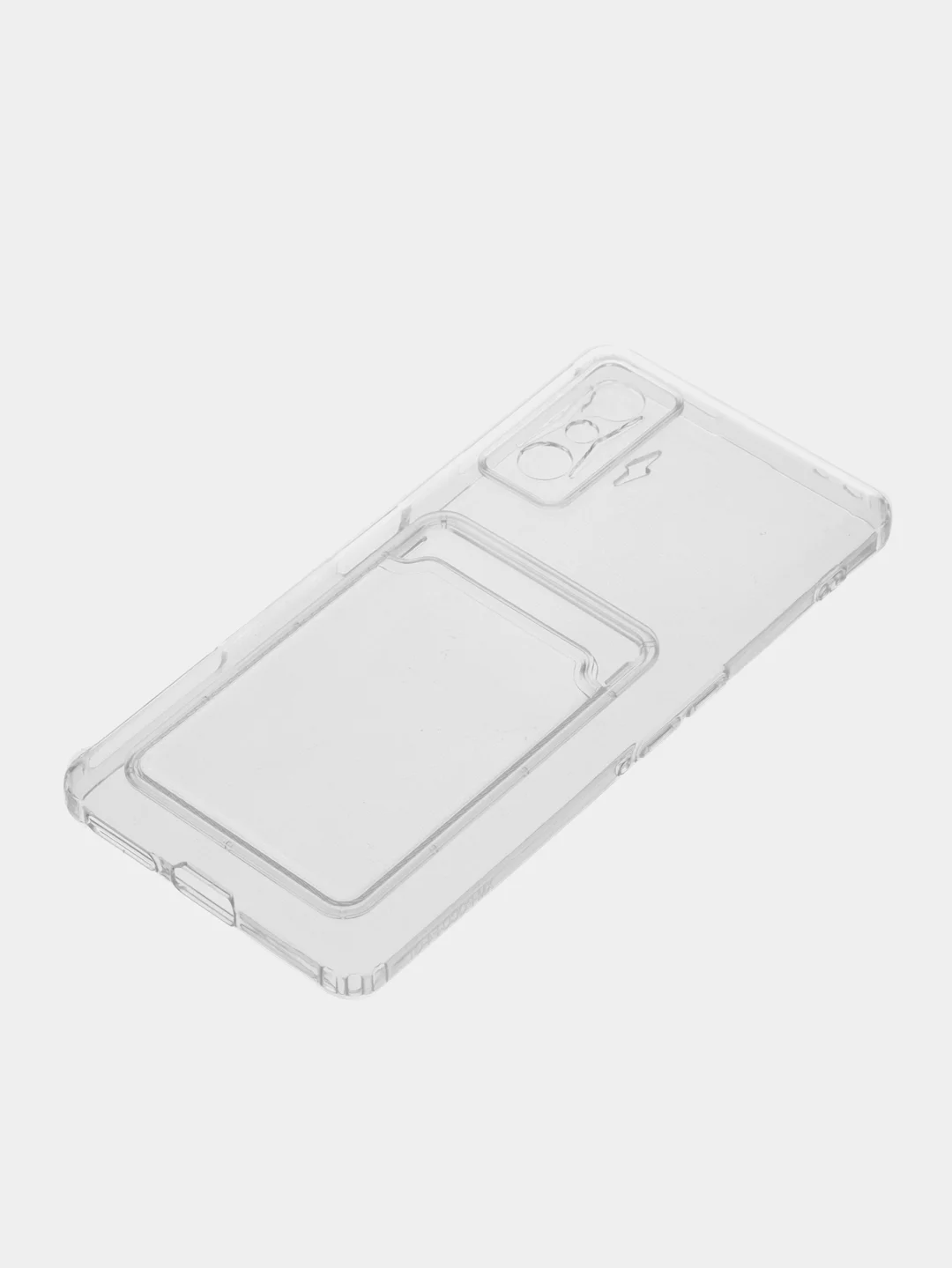 Прозрачный чехол с карманом для карт Poco F4 Gt/Redmi K50 Gaming, прозрачный, силиконовый