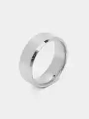 Серебряный кольцо классическое стальное, унисекс