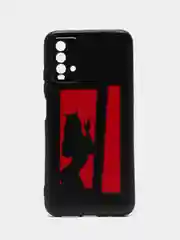 Рыжий силиконовый чехол для Xiaomi Redmi 9T (Сяоми Редми 9Т), с принтом, с рисунком