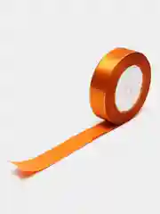 Медный лента атласная, края золотым люрексом, 2,5 см, 22 метра