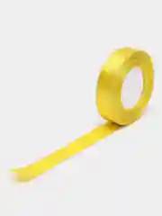 Желтый лента атласная, края с серебряным люрексом, 2,5 см х 22 метра