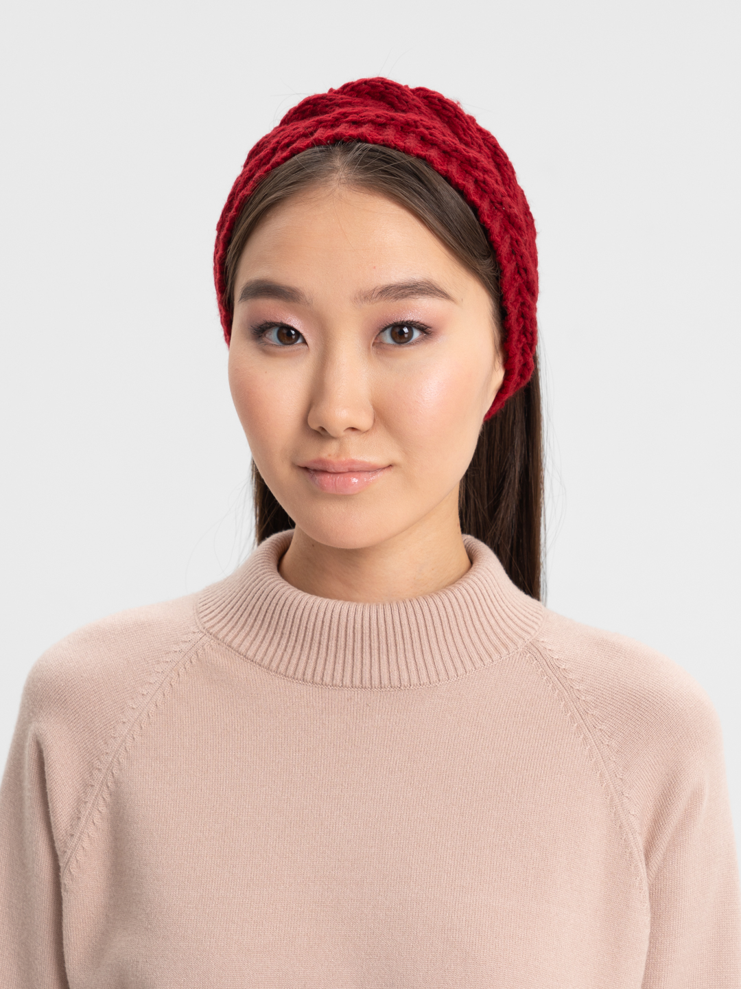 10 моделей повязки на голову для девочки спицами