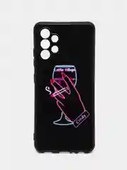 Голубой силиконовый чехол для Samsung Galaxy A32 4G, с принтом, с рисунком (Самсунг Галакси А32)