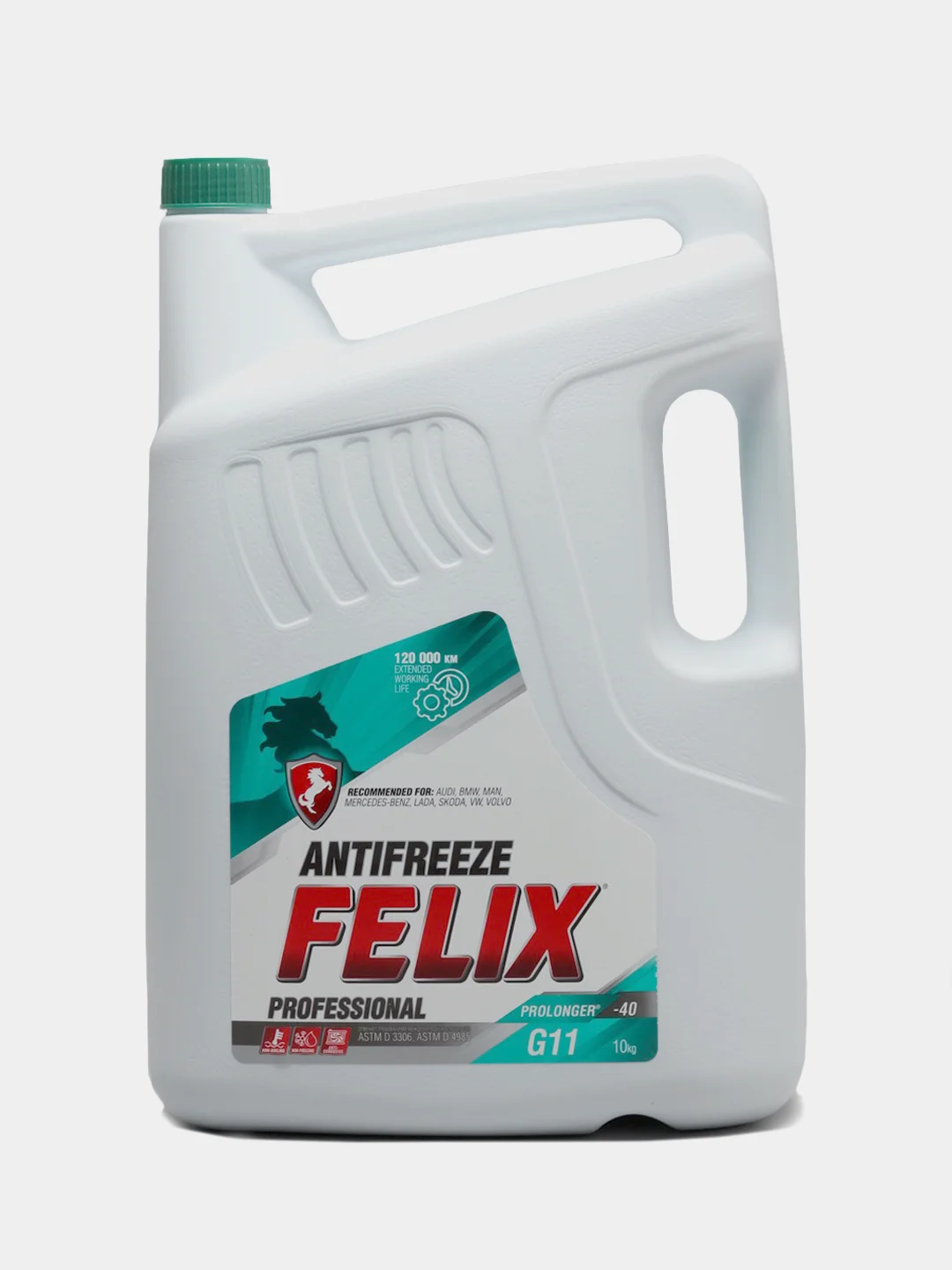 Антифриз Felix "Prolonger", -40С, зеленый, G11, 10 кг