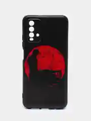 Сиреневый силиконовый чехол для Xiaomi Redmi 9T (Сяоми Редми 9Т), с принтом, с рисунком