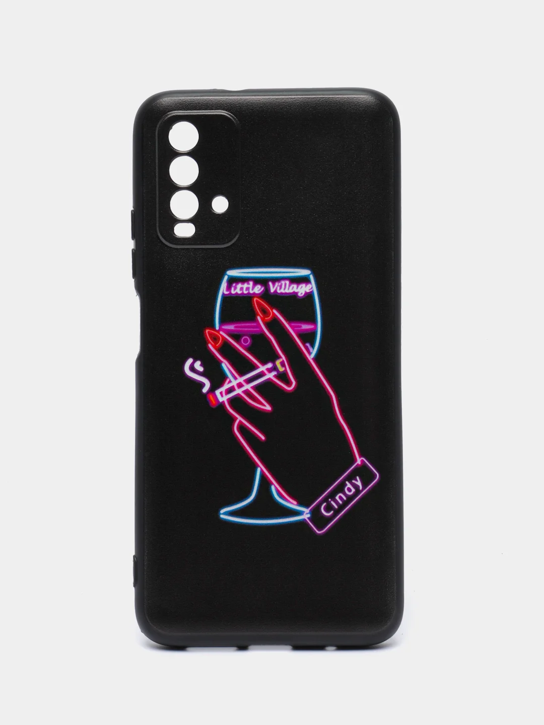 Голубой силиконовый чехол для Xiaomi Redmi 9T (Сяоми Редми 9Т), с принтом, с рисунком