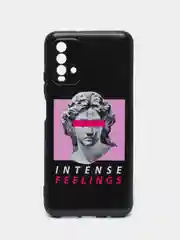 Золотой силиконовый чехол для Xiaomi Redmi 9T (Сяоми Редми 9Т), с принтом, с рисунком