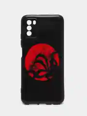 Синий меланж чехол силиконовый для Xiaomi POCO M3 (Сяоми Поко М3), с принтом, с рисунком