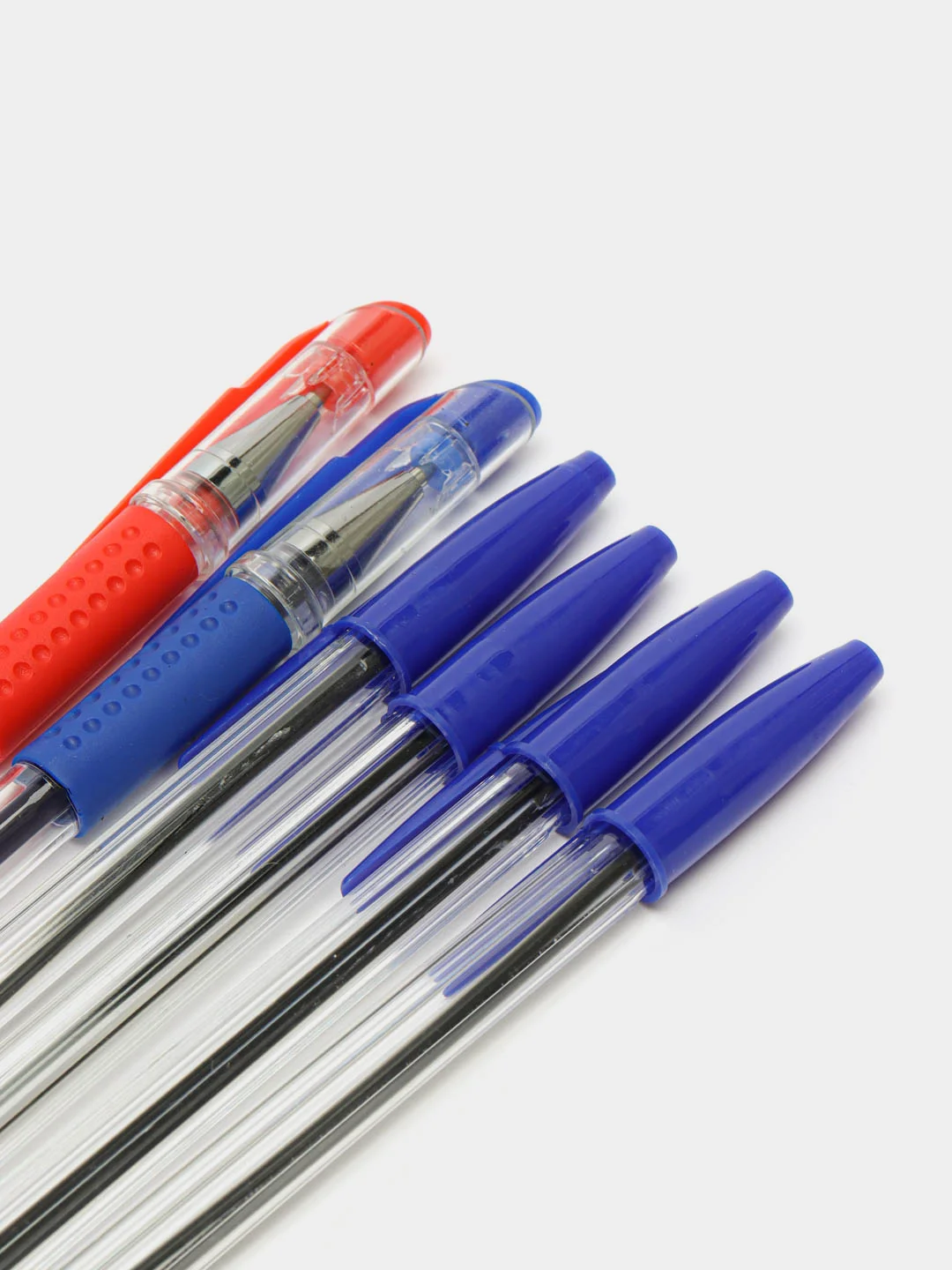 Ручки шариковые и гелевые Staff Basic St-01, 6 штук, узел 0,7 мм, линия 0,35 мм, 144080