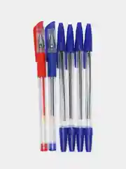 Ручки шариковые и гелевые Staff Basic St-01, 6 штук, узел 0,7 мм, линия 0,35 мм, 144080