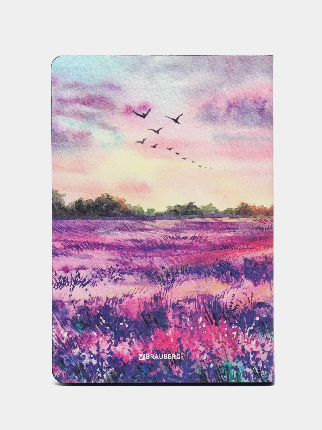 Блокнот А5 143x210 BRAUBERG VISTA Violet, под кожу, гибкий 80л, 112074