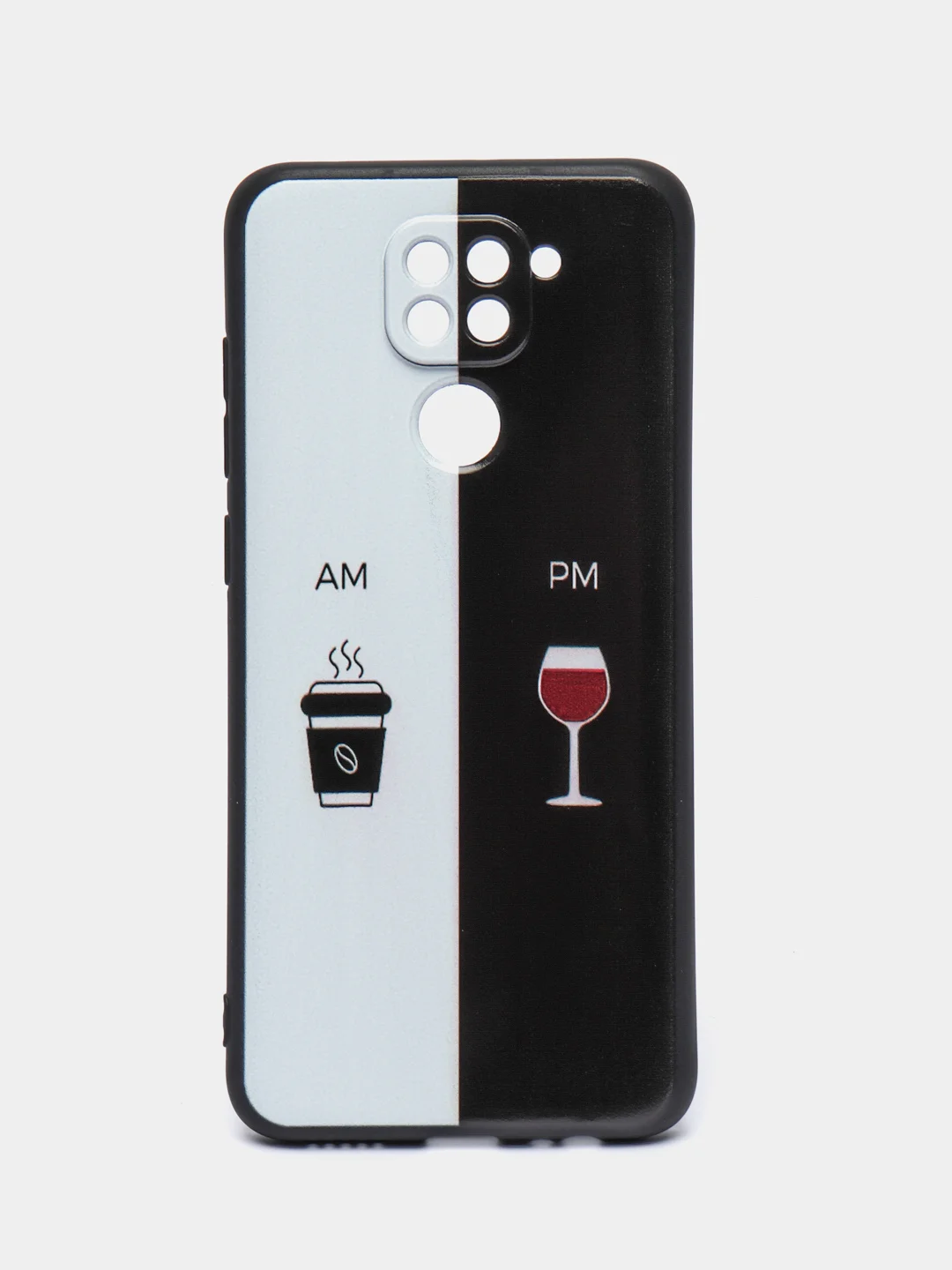 Бирюзовый чехол силиконовый для Xiaomi Redmi Note 9 (Сяоми Редми Ноут 9), с принтом, с рисунком