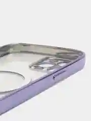 Индиго чехол для IPhone 12 Pro, 12 Pro Max силиконовый с Mag Safe и цветной окантовкой