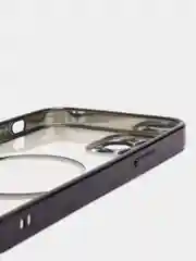 Черный чехол для IPhone 12 Pro, 12 Pro Max силиконовый с Mag Safe и цветной окантовкой