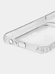 Серебряный силиконовый чехол для Realme C31 (Реалми С31), с карманом для карт, прозрачный