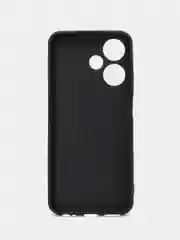 Черный чехол BROSCORP для Infinix Hot 30 Play, матовый, силиконовый, тонкий, бортик вокруг камер