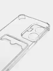 Прозрачный противоударный чехол Broscorp для Realme C55, силиконовый, с карманом для карт
