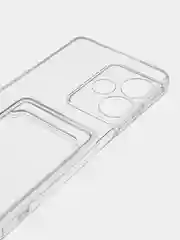 Прозрачный чехол BROSCORP для Infinix Hot 30 с кармашком и защитой камер, картхолдер с карманом