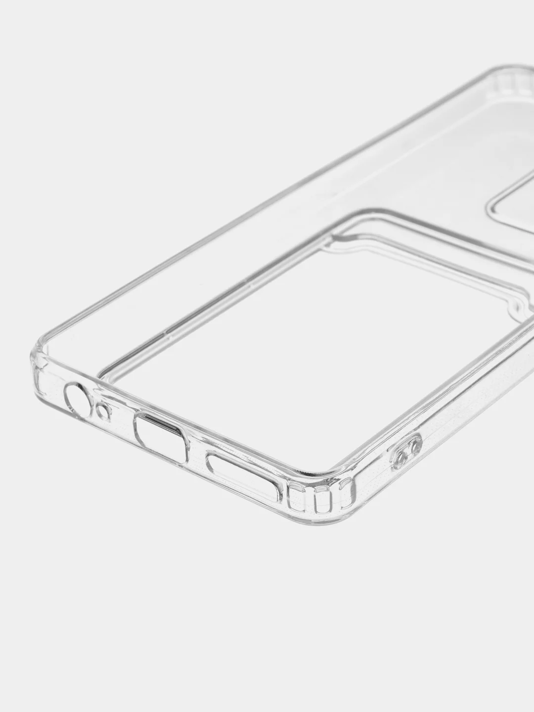Прозрачный чехол BROSCORP для Infinix Hot 30 с кармашком и защитой камер, картхолдер с карманом