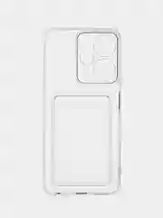 Прозрачный чехол BROSCORP для Infinix Hot 30i/30i NFC с кармашком и защитой камер, картхолдер