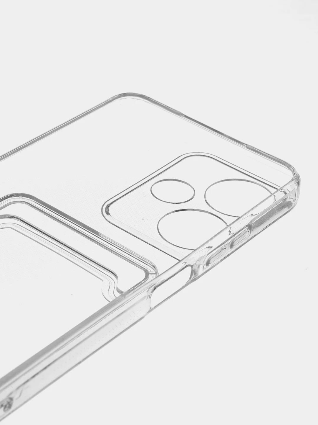 Прозрачный чехол BROSCORP для Infinix Hot 30i/30i NFC с кармашком и защитой камер, картхолдер