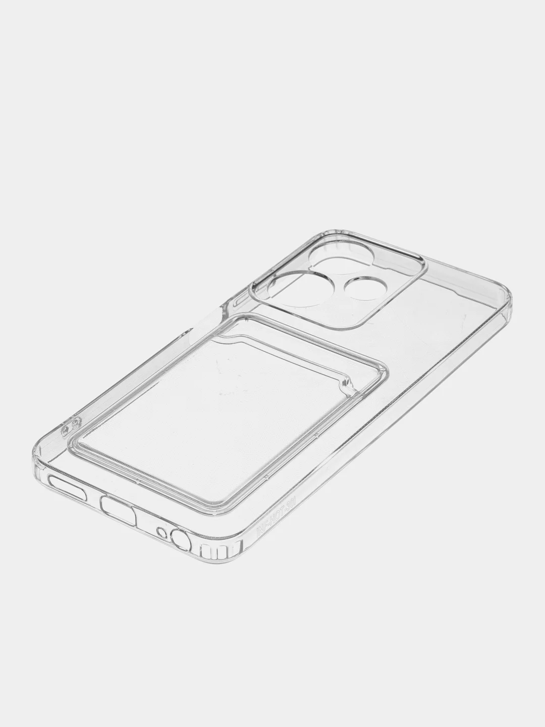 Прозрачный чехол BROSCORP для Infinix Hot 30i/30i NFC с кармашком и защитой камер, картхолдер
