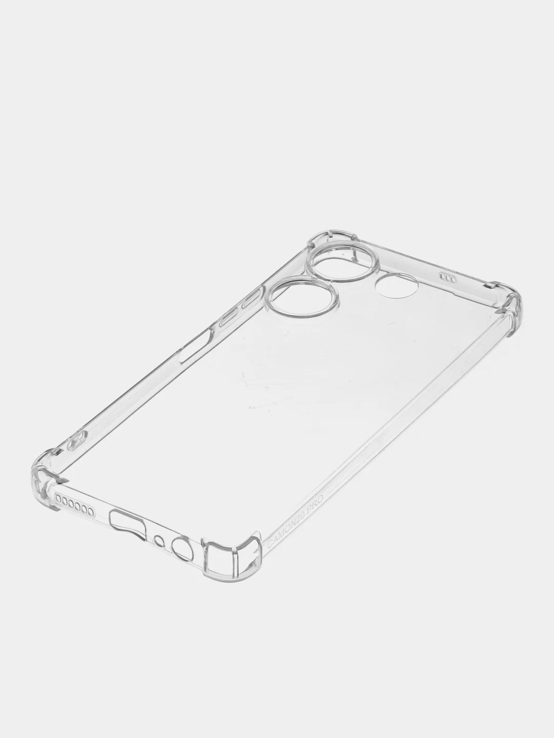 Прозрачный противоударный чехол для Tecno Camon 20 Pro, силиконовый, BROSCORP, с усиленными углами