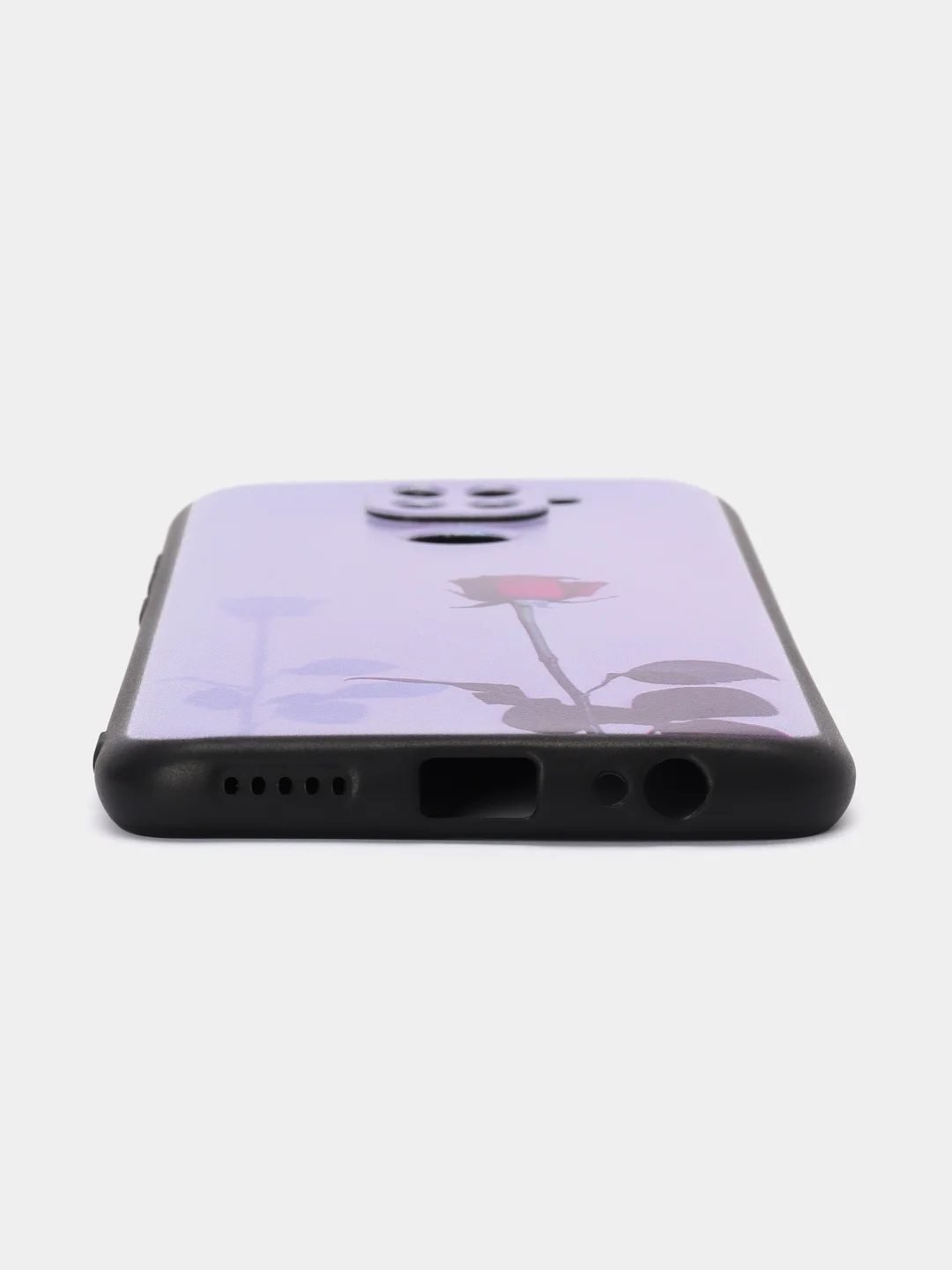 Серебряный чехол силиконовый для Xiaomi Redmi Note 9 (Сяоми Редми Ноут 9), с принтом, с рисунком