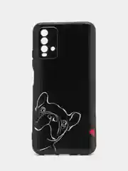 Песочный хаки силиконовый чехол для Xiaomi Redmi 9T (Сяоми Редми 9Т), с принтом, с рисунком