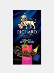 Чай Richard 1000 and 1 Royal Nights, черный и зеленый чай со вкусом клубники, 25 пакетиков